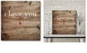 Courtside Market I Love You Gallery-Wrapped Canvas Wall Art - 16" x 16"